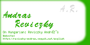 andras reviczky business card